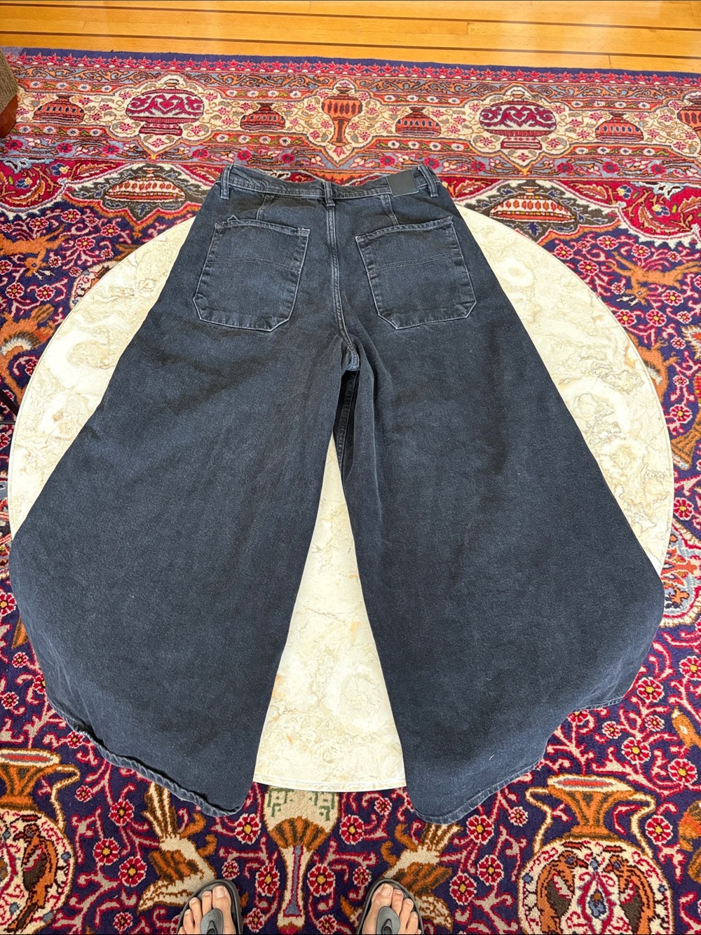 Free People We The Free Extra Wide-Leg  Jeans - Doppelgänger (Black Denim) - Picture 3 of 14